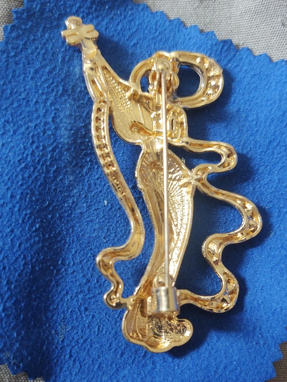 Enamel Lute Muse Brooch